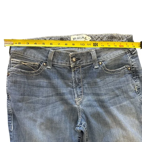 Ariat Women's R.E.A.L. Icon Mid Rise Straight Leg Jeans 33x30 - Picture 6 of 15